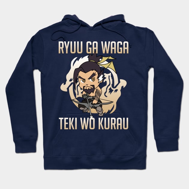 Get Your Game On with Hanzo - Overwatch Chibi T-Shirt Hoodie by Dennaeric